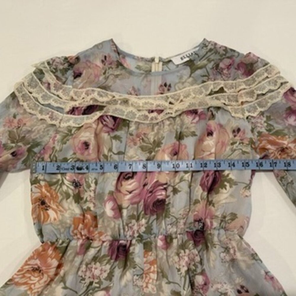 Elliatt Floral Long Sleeve Romper/Playsuit Sz M - Picture 9 of 14